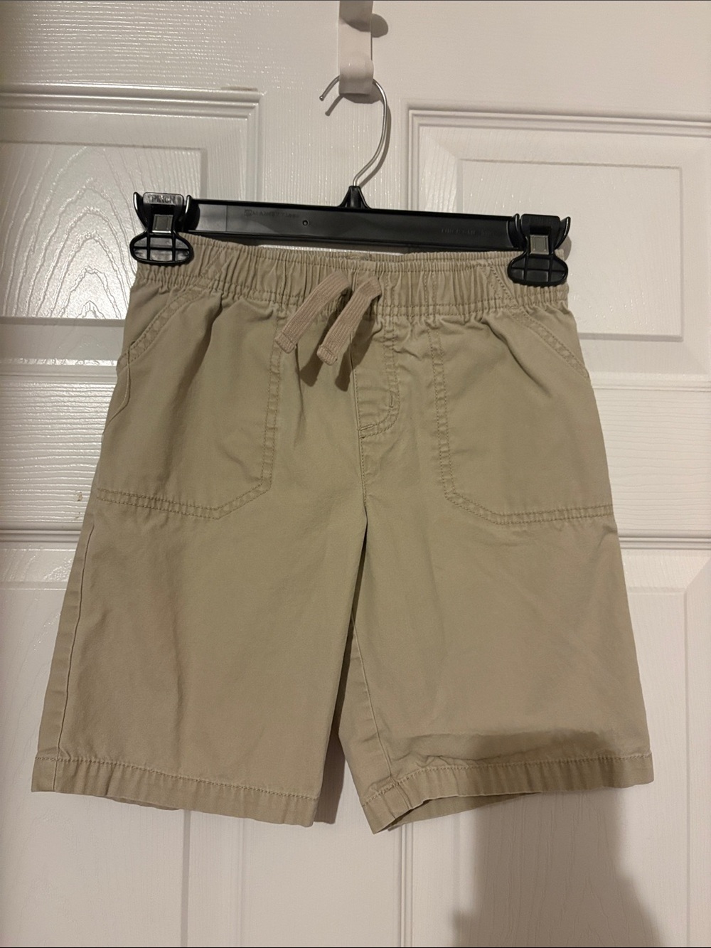 Boys Size 7 Tan Drawstring Elastic-Waist Shorts